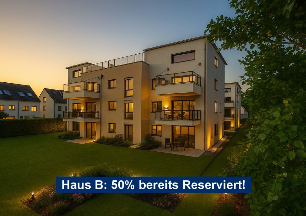 3-Zi.-Erdgeschosswohnung mit Terrasse und ca. 44 m² Gartenanteil