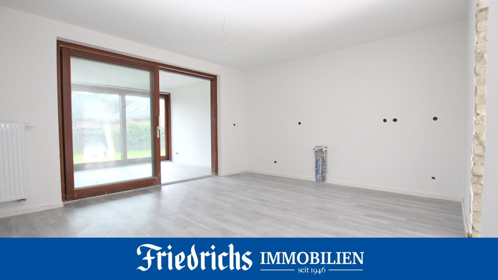 Modernes Wohnen in Oldenburg-Ohmstede! Sanierte 3-Zimmer-Wohnung im EG mit Terrasse und Garten