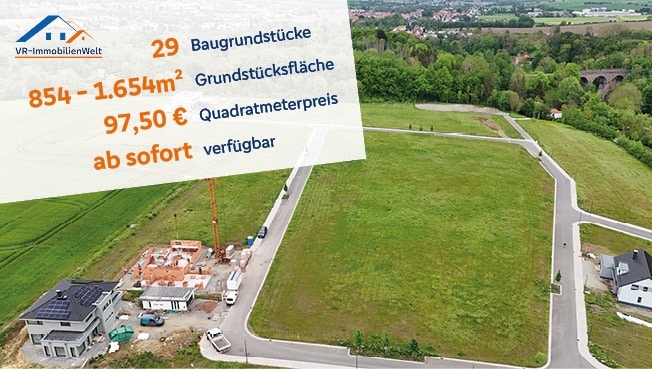 Willkommen daheim! Neues Wohngebiet mit schönen Grundstücken von 823-1.517 m², sofort verfügbar!