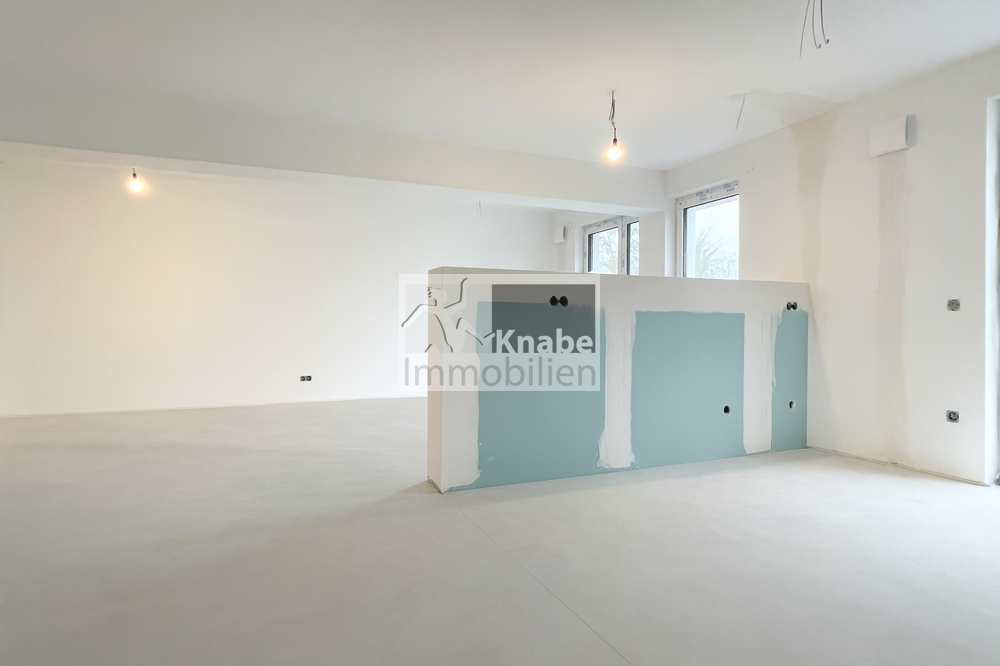 Rohbau: Offener Wohn- und Essbereich