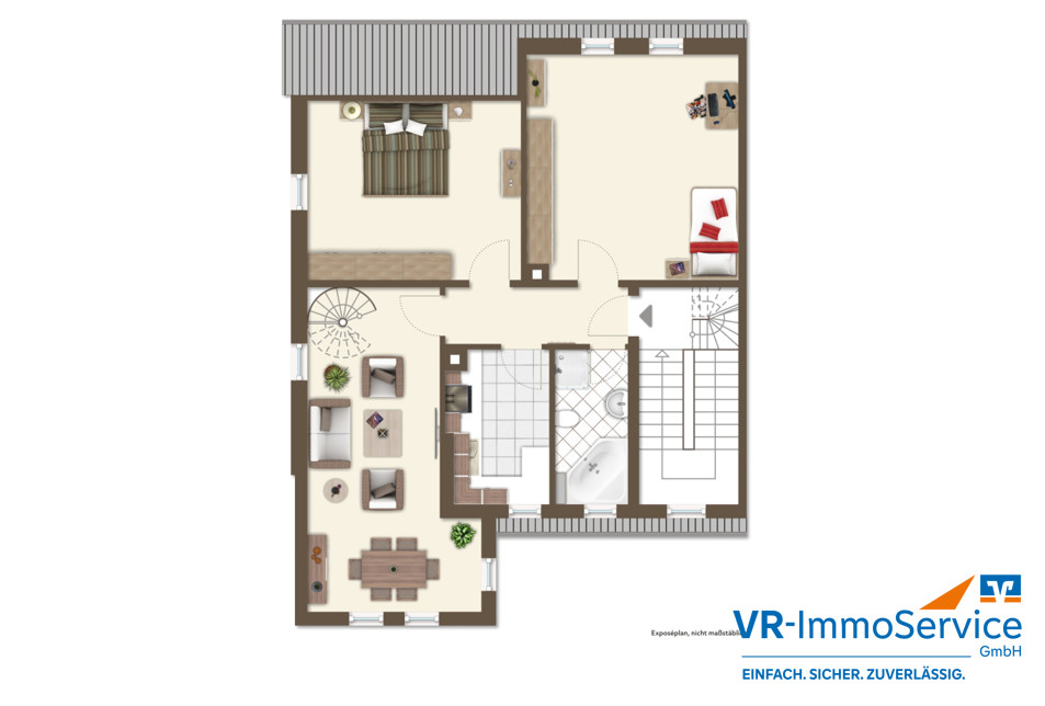 Keine Wohnung von der Stange - Gemütliche 3-Zimmer-Eigentumswohnung in altstadtnaher Wohnlage von Rothenburg o.d. Tbr.!