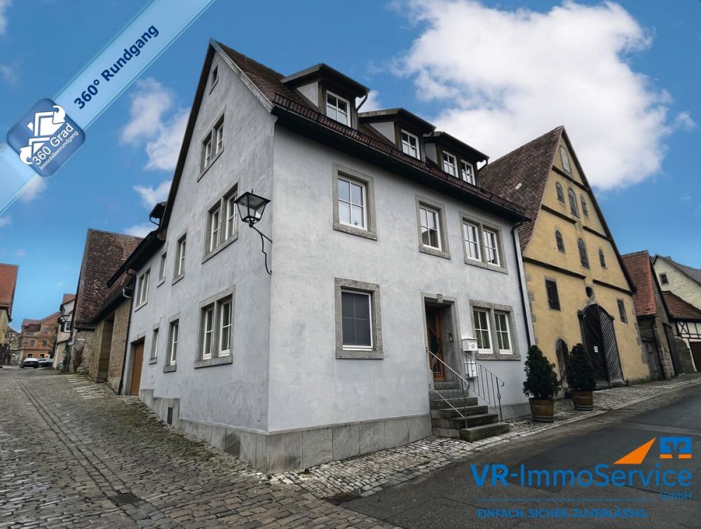 Wohnen & vermieten in der historischen Altstadt von Rothenburg o. d. Tauber - Einfamilienhaus mit zwei Apartments