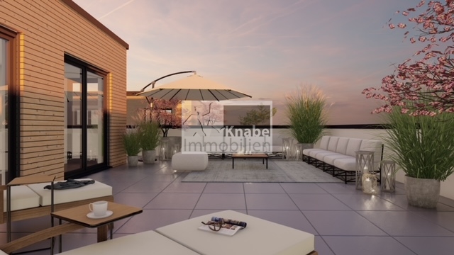 Diese Dachterrasse, ein Glas Rotwein, dazu der Sonnenuntergang ...