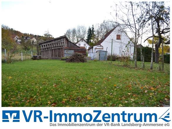 Baugrundstück mit Altbestand
in idyllischer Lage mit Weitblick zum Lech