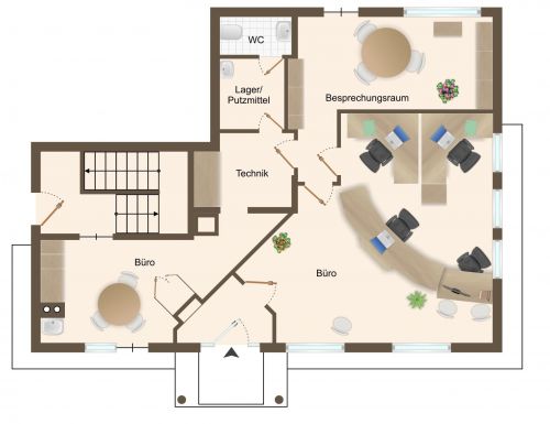 Gewerbe und Bürofläche an gut befahrender Durchgangsstraße 
