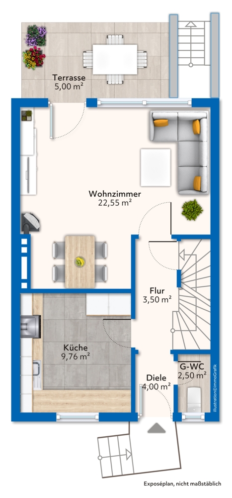 Reihenmittelhaus auf Erbbaugrundstück in Bremen Osterholz