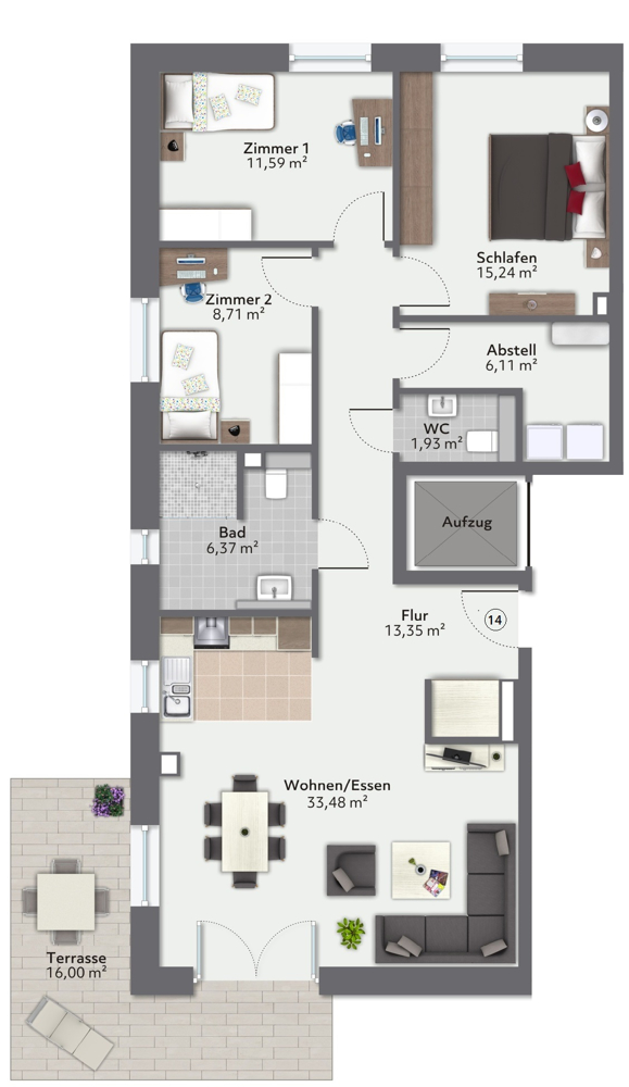 Großzügige Neubauwohnung im Lieken-Quartier!