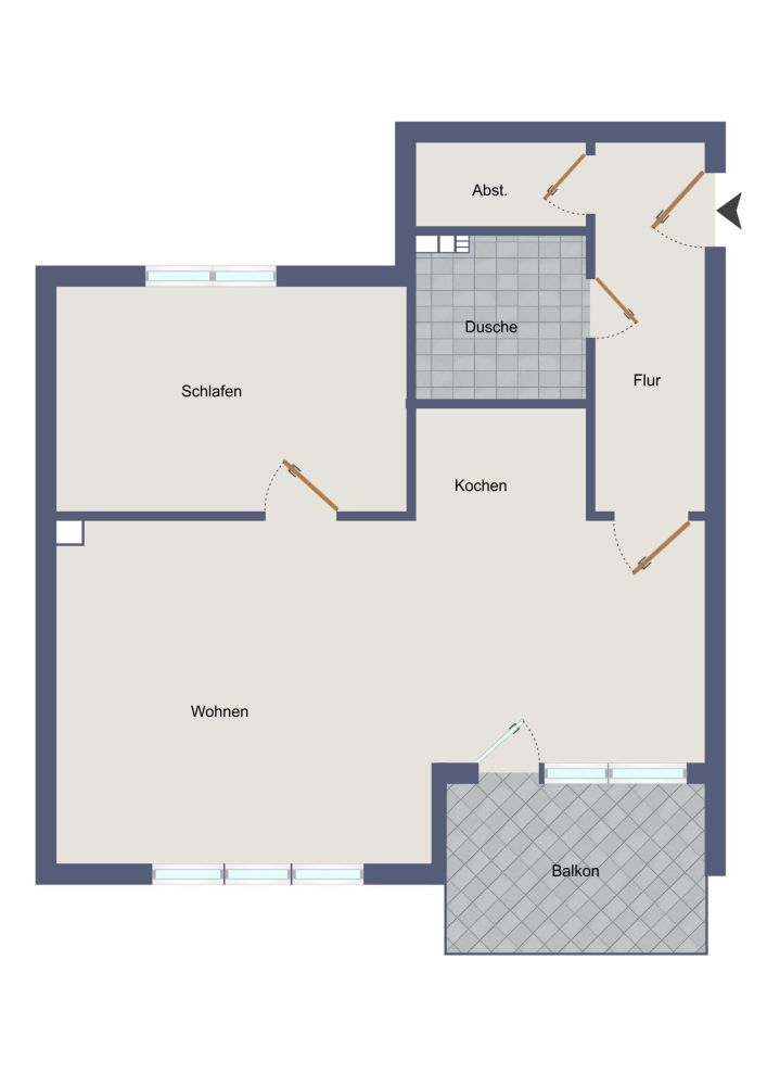 Schöne 2-Zimmer-Wohnung mitten in Flensburg