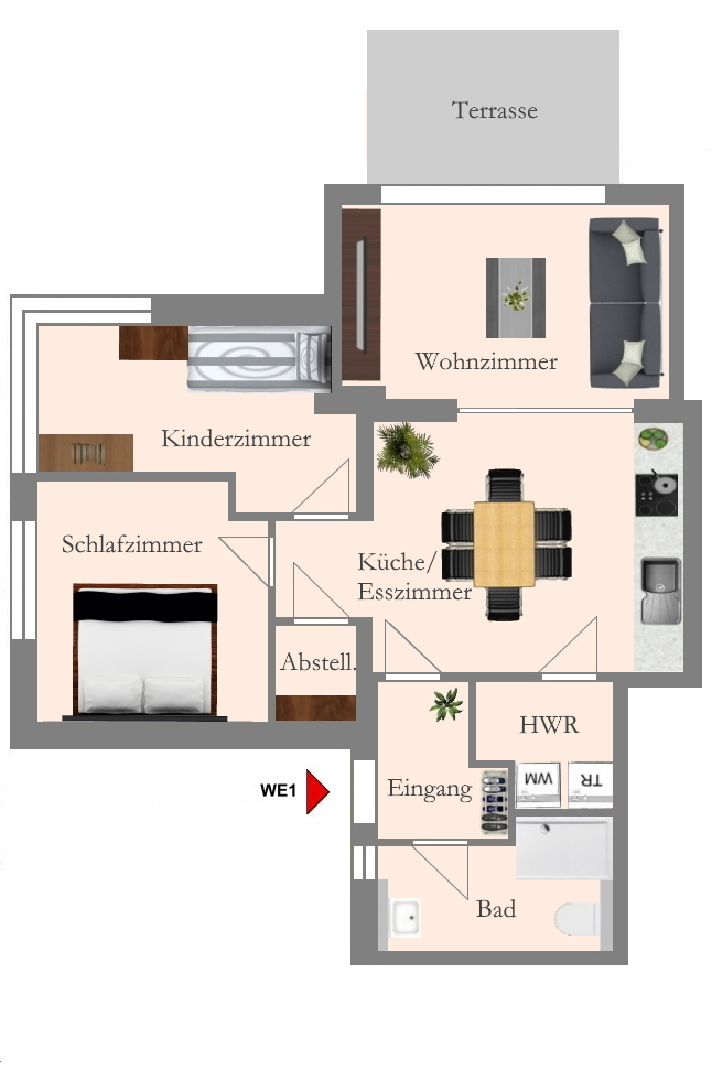 Modernes Wohnen in Oldenburg-Ohmstede! Sanierte 3-Zimmer-Wohnung im EG mit Terrasse und Garten