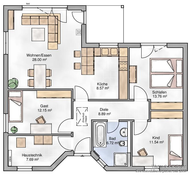 Herrliches Grundstück 
zur sofortigen Bebauung 
mit einem Ein- oder Zweifamilienhaus