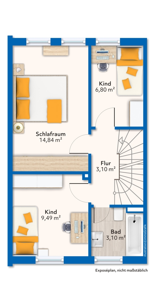 Grundriss Obergeschoss