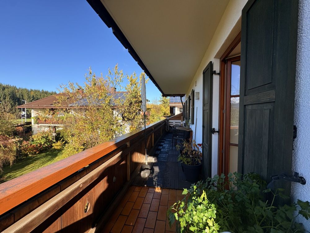 Der sonnige Südbalkon