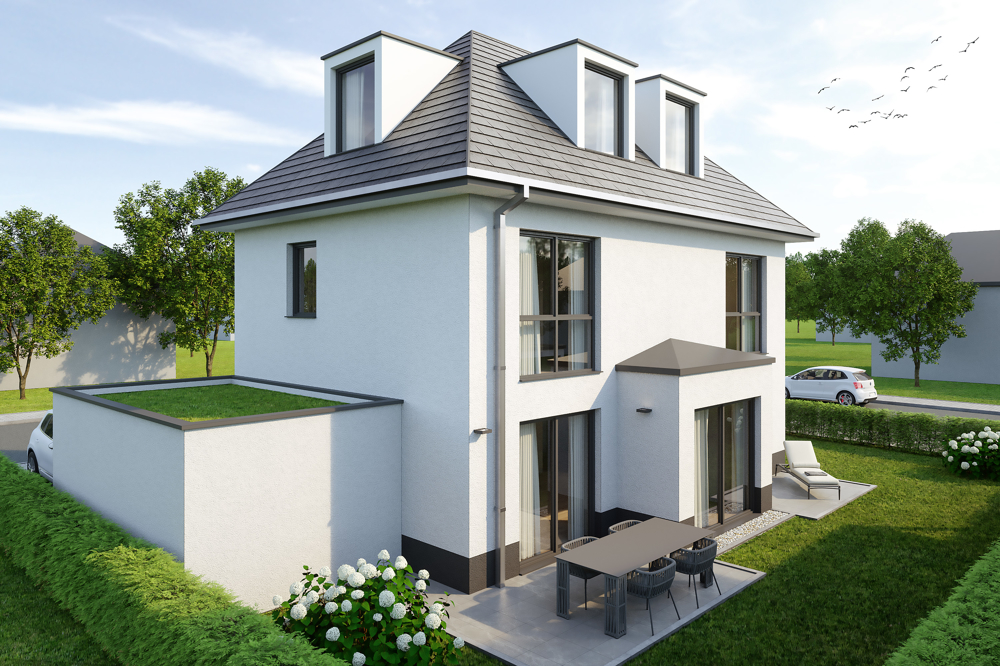 NEUBAU: CHARMANTES WALMDACH-EINFAMILIENHAUS IN RUHIGER LAGE VON MÜNCHEN-ALLACH