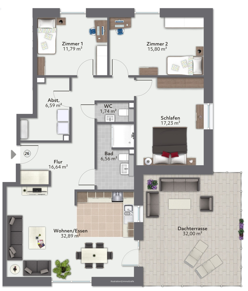 Penthouse Neubauwohnung im Lieken-Quartier!