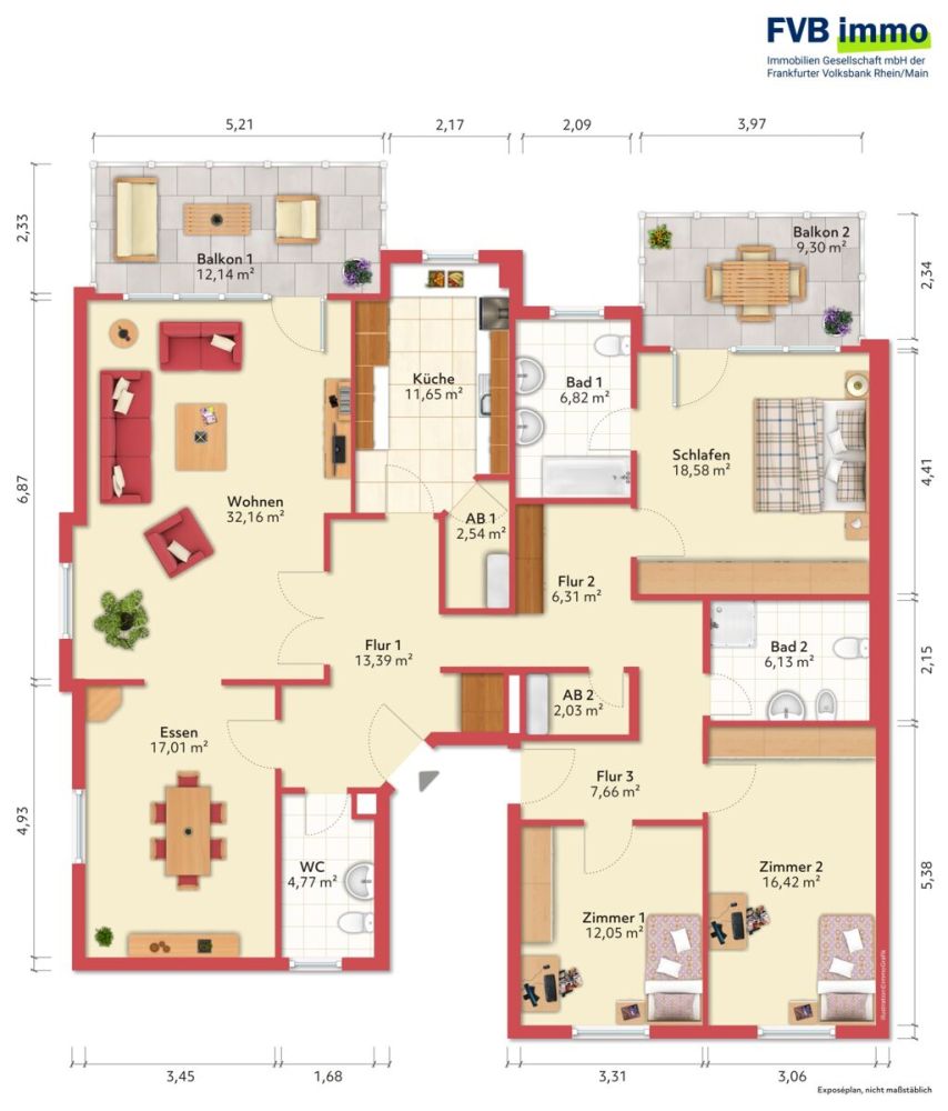 Großzügiges Wohnen in gesuchter Lage von Sachsenhausen, auch teilbar in zwei Wohnungen!