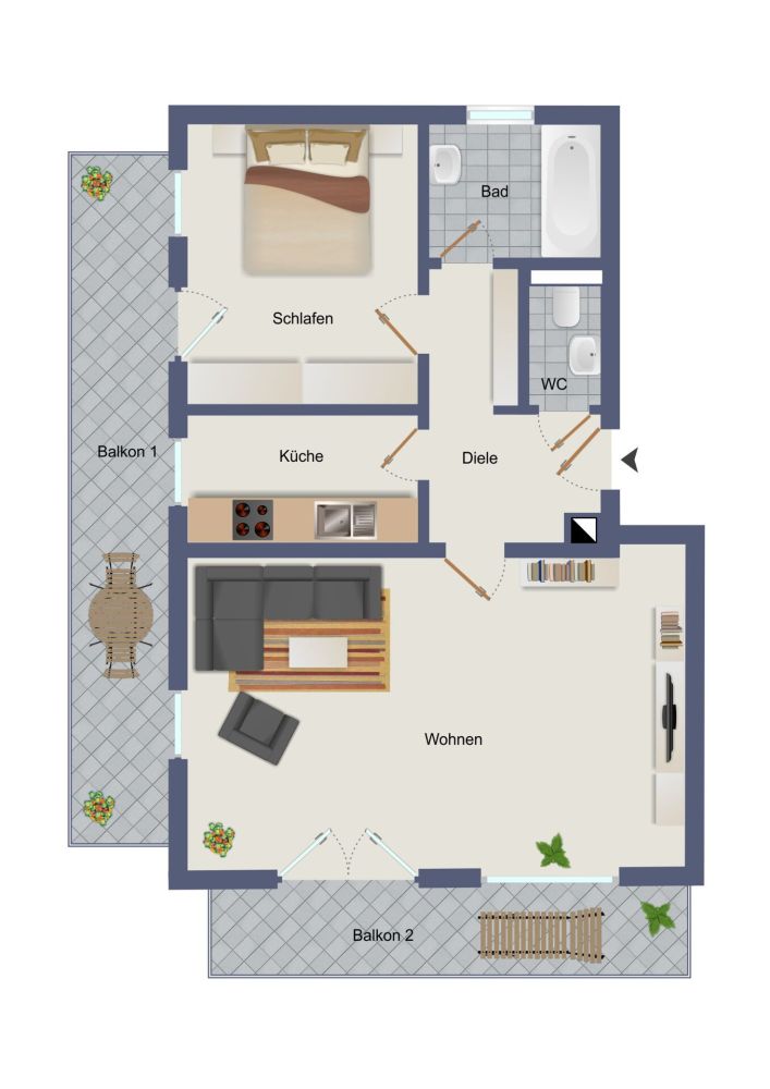 unverbindlicher Grundriss 2D