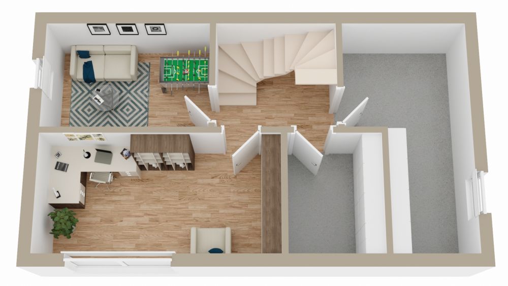 Der Grundriss im Untergeschoss