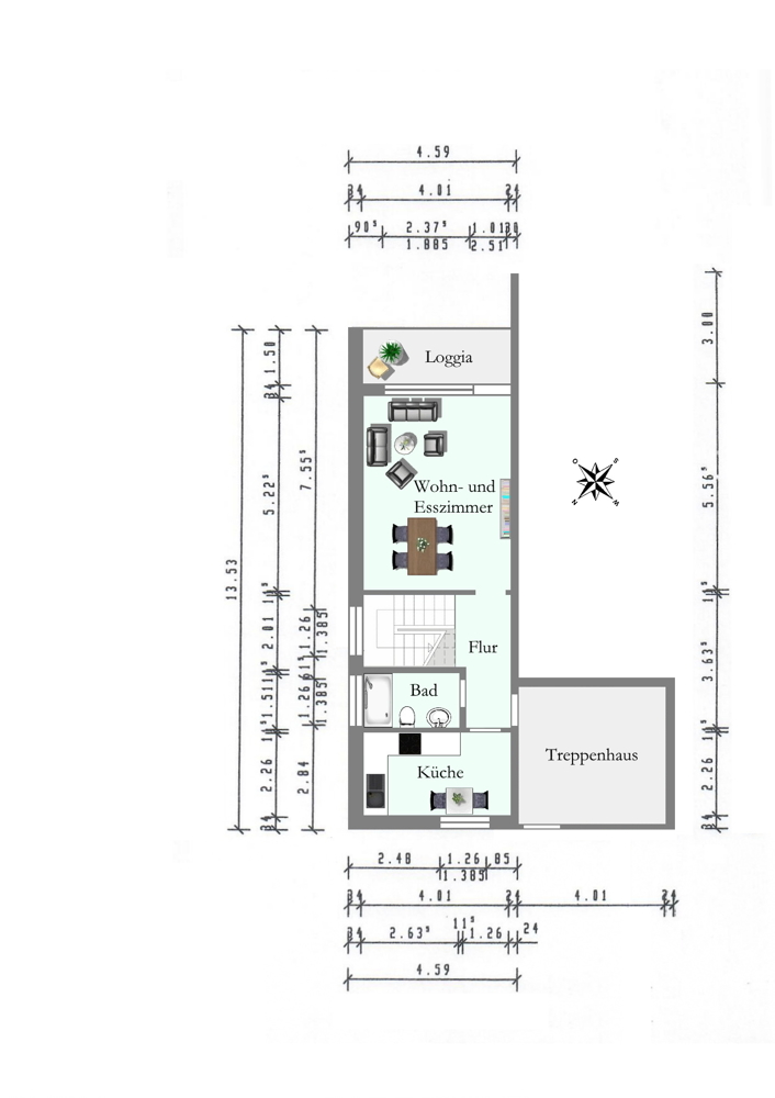 Kapitalanlage! Modernisierte Ferienwohnung mit Loggia & Stellplatz in zentraler Lage von Bad Zw'ahn