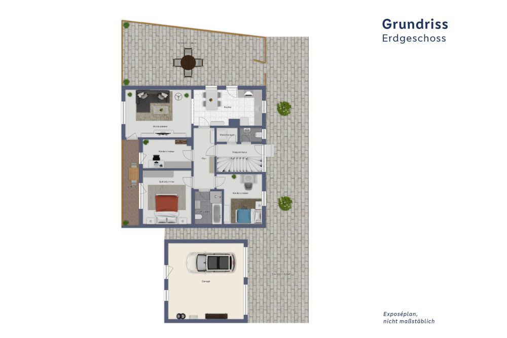 Zweifamilienhaus mit Werkstatt, Garage und Garten mit Weitblick