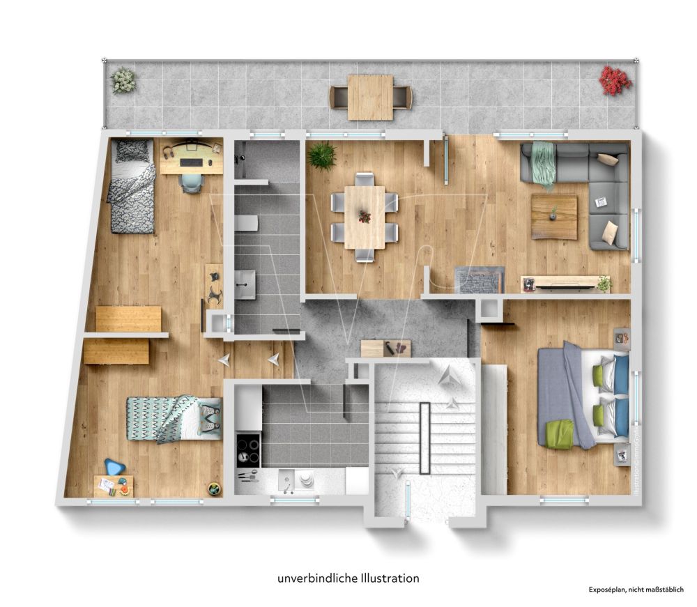 Attraktive 4-Zimmer-Wohnung mit großem Balkon und Garage (13)