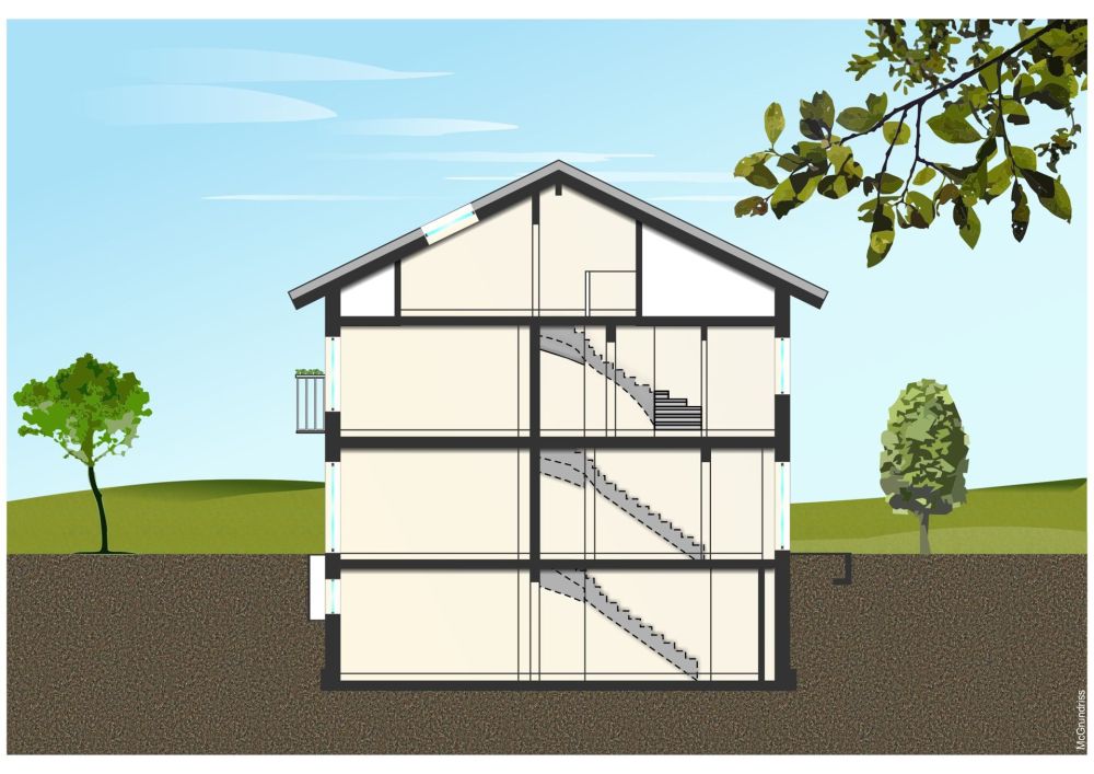 Querschnitt des Hauses