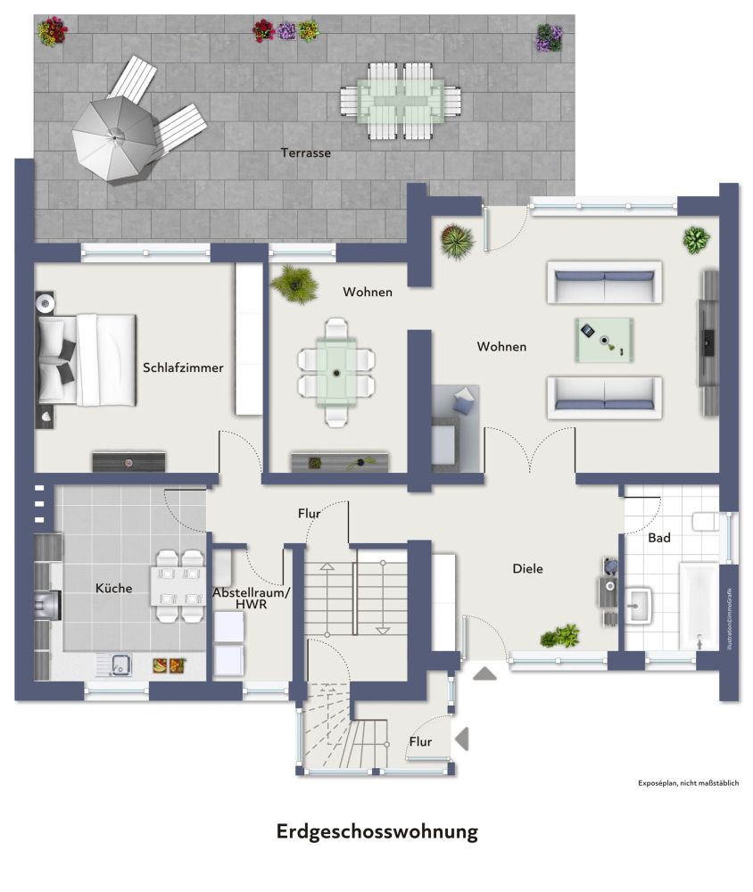 Großzügige Erdgeschosswohnung mit Garten zur Miete! - *gelegen in Ibbenbüren-Schierloh*