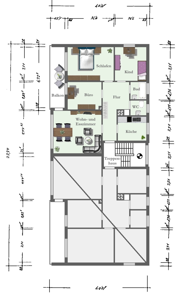 4-Zimmer-ETW mit Balkon, Garage & Gartenanteil in Bad Zw´ahn-Rostrup / ca. 200 m zum Zw´ahner Meer