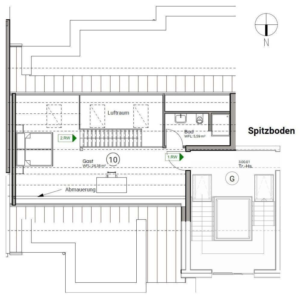 Grundriss Wohnung 10 - Spitzboden