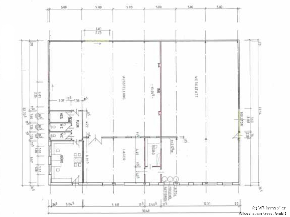 Grundriss Halle (vorne)