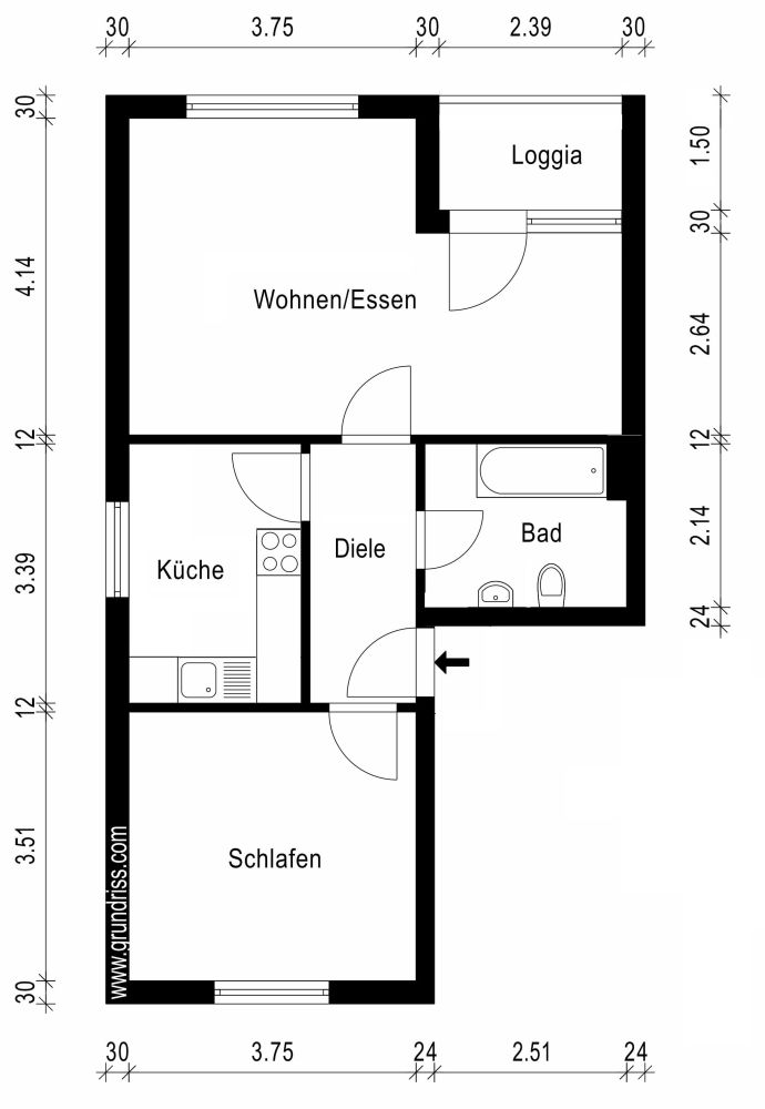 Grundriss Wohnung
