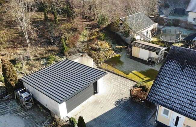 Blick auf das Baugrundstück