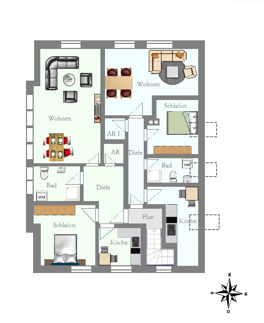 Friedrichsfehn - ruhige Wohnlage! Dreifamilienhaus mit bezugsfreier Hauptwohnung / nahe Oldenburg