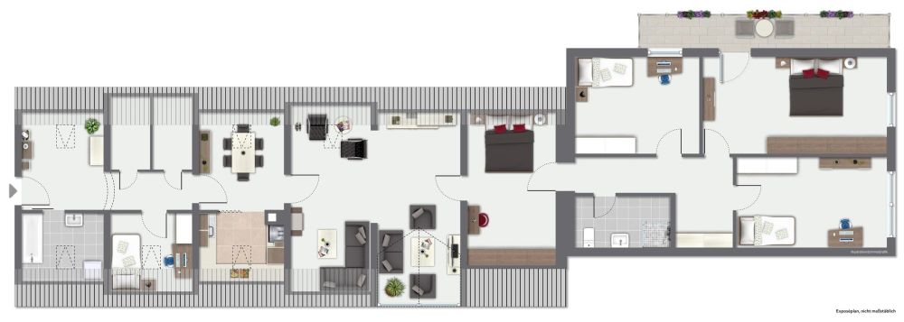 Grundriss - Möblierung dient nur zur Illustration