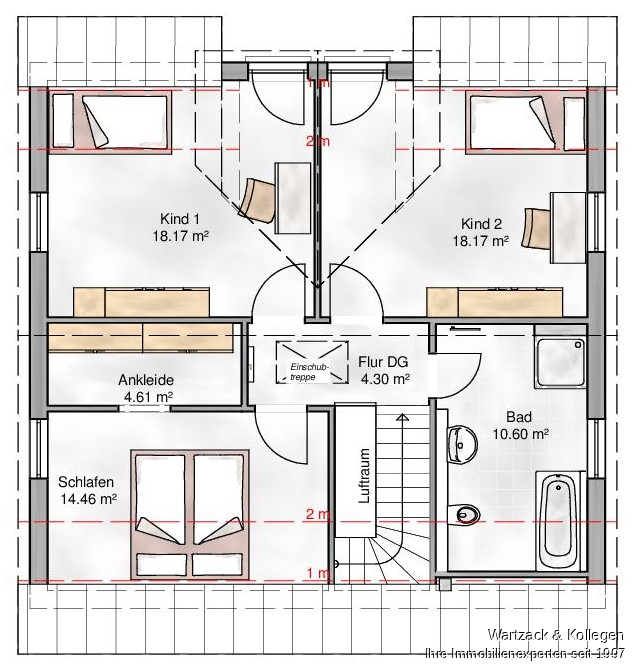 Herrliches Grundstück 
zur sofortigen Bebauung 
mit einem Ein- oder Zweifamilienhaus