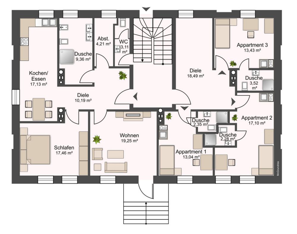 Attraktives Mehrfamilienhaus mit 11 Apartments und Top-Lage direkt am sanierten Bahnhof