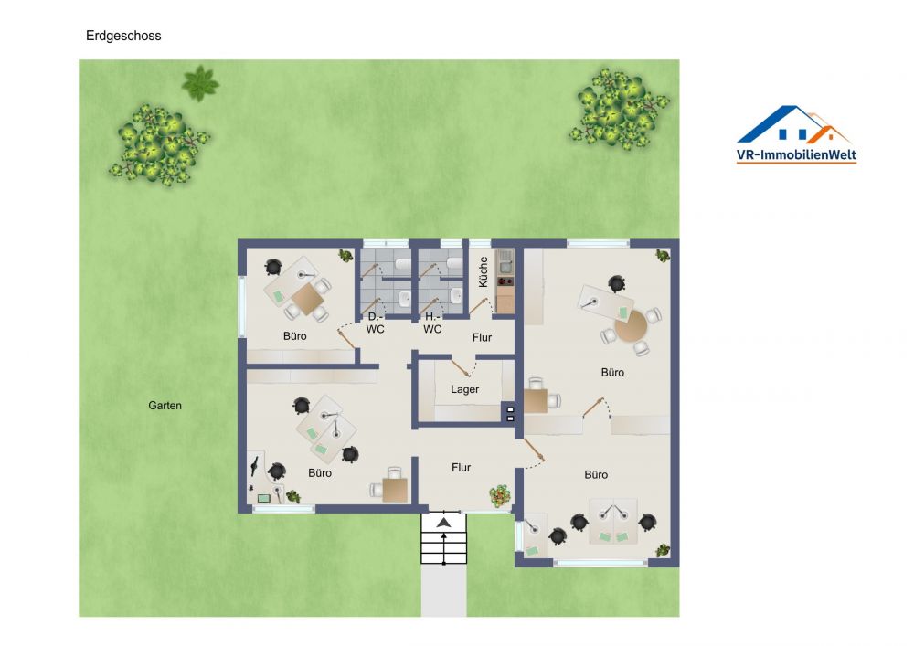 „Gewerbeimmobilie“ – individuelle Nutzbarkeit mit Bürotrakt, Werkstatt und großzügigen Hallen