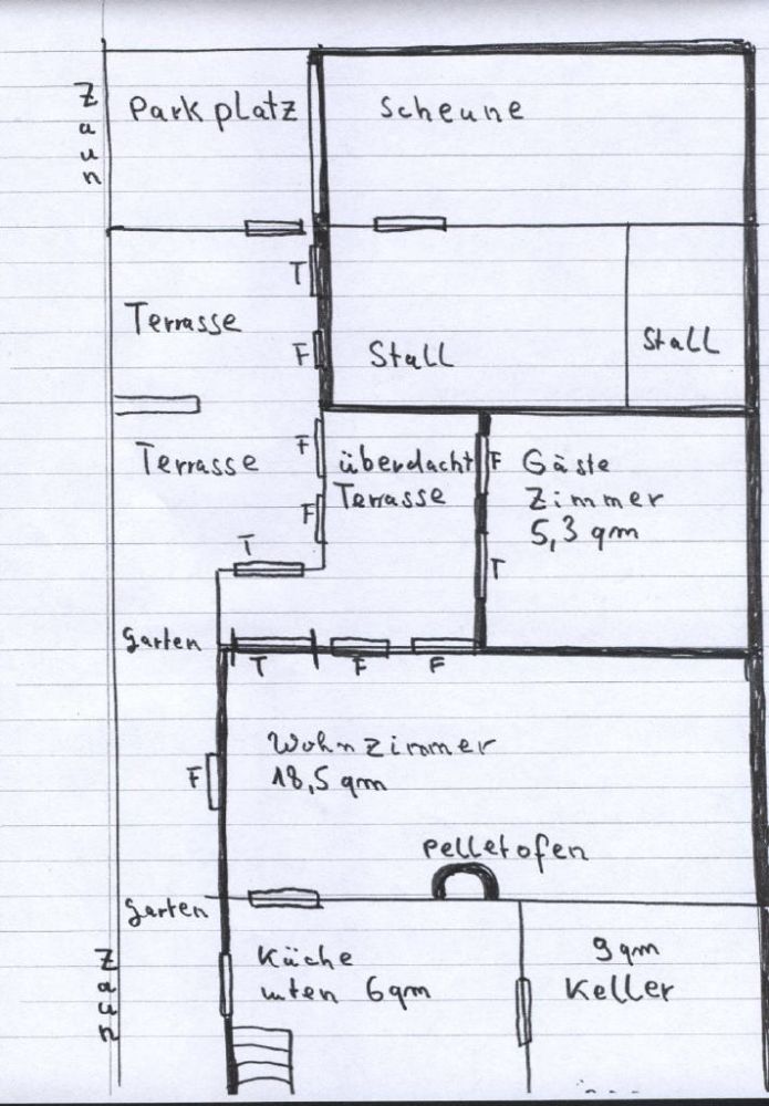 Kleines Zuhause mit Scheune