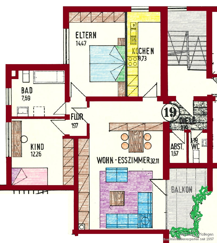 Platz für Gemütlichkeit! 
3-Zimmer-Wohnung beim Wolfram-von-Eschenbach-Gymnasium