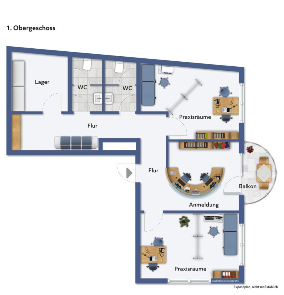 Ehemalige Bankfiliale mit Büroeinheit – 
zentral, gepflegt, flexibel nutzbar