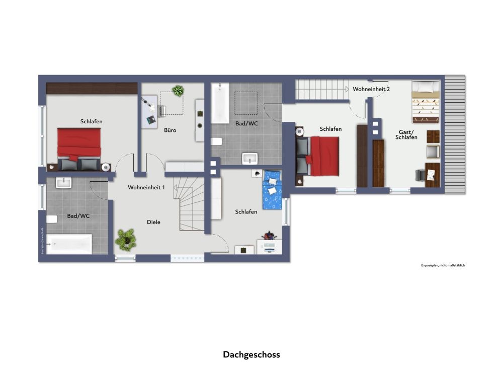 *Interessante Wohnlösung 
mit 2 Wohneinheiten* Doppelhaushälfte mit ELW in 
Rheine-Dorenkamp (18)