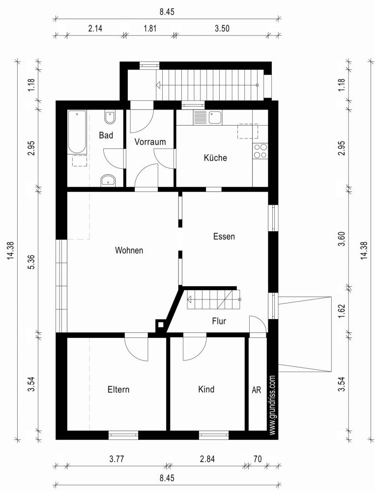 Große Dachgeschosswohnung mit Gartenanteil