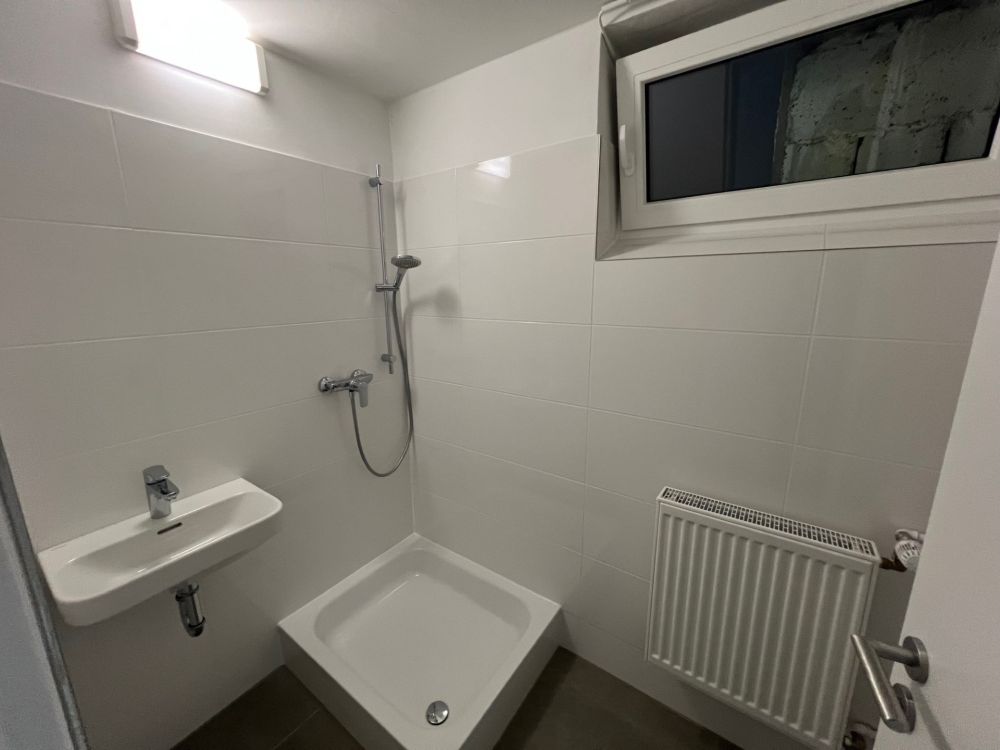 zweites Bad im Keller  (Glasduschtrennwand wird noch installiert)