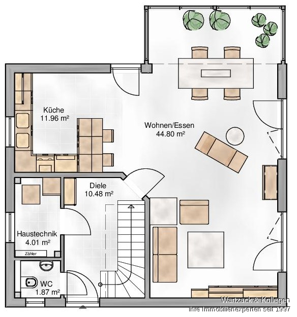 Herrliches Grundstück 
zur sofortigen Bebauung 
mit einem Ein- oder Zweifamilienhaus