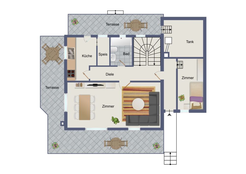 Idyllisch. Bergblick. Charmant.