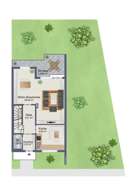 gut geschnittenes Reiheneckhaus mit viel Potenzial