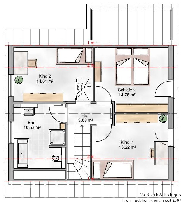 Herrliches Grundstück 
zur sofortigen Bebauung 
mit einem Ein- oder Zweifamilienhaus