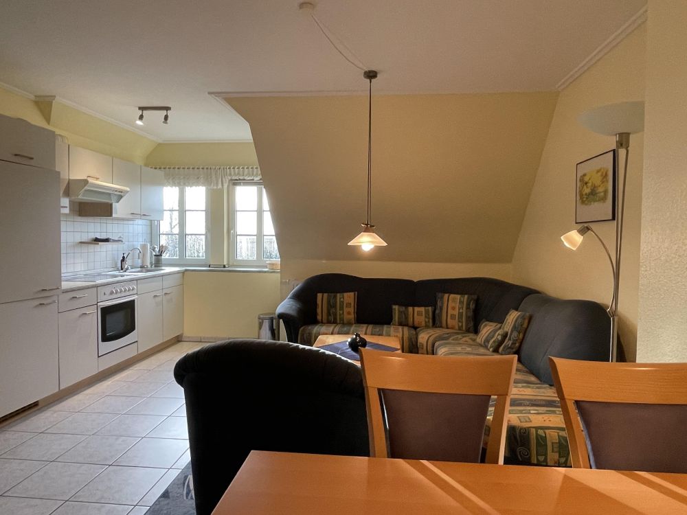 Wohn- und Essbereich der Ferienwohnung