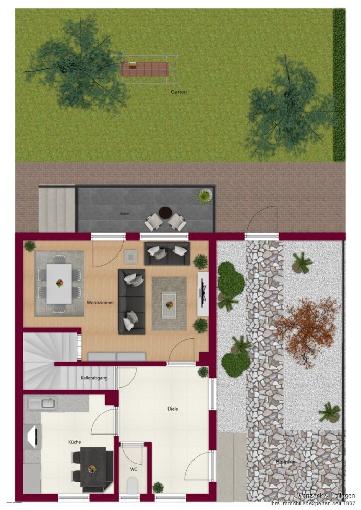 kleines Stadthaus mit wunderschönem Garten in Toplage: 
Innenstadt & Erholung 
zu Fuß zu erreichen