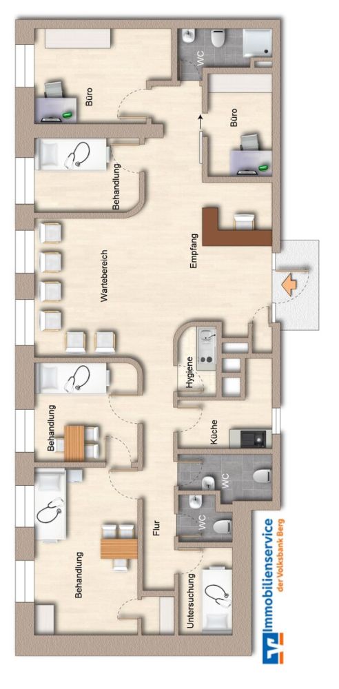 Repräsentative Praxisfläche mit vielseitigen Möglichkeiten in Bergisch Gladbach-Zentrum