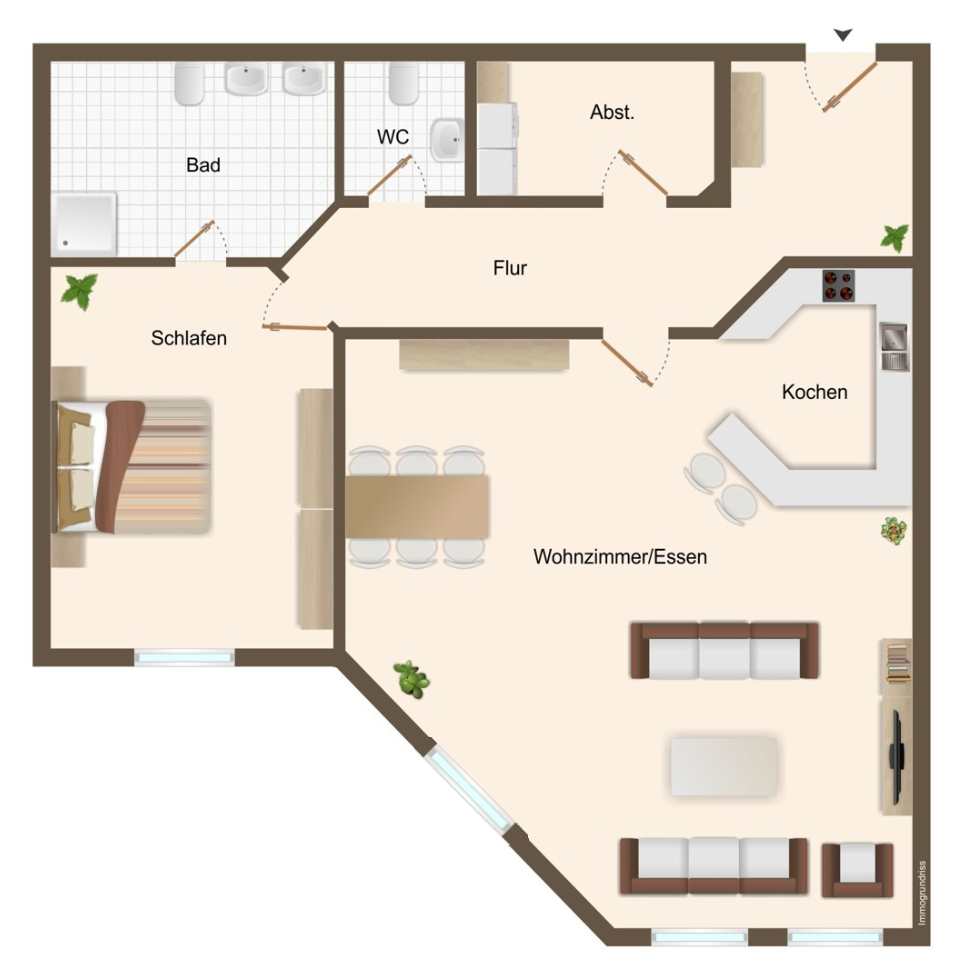 Renovierte Zwei-Zimmer-Wohnung in bester Lage von Damme zu vermieten! (2)